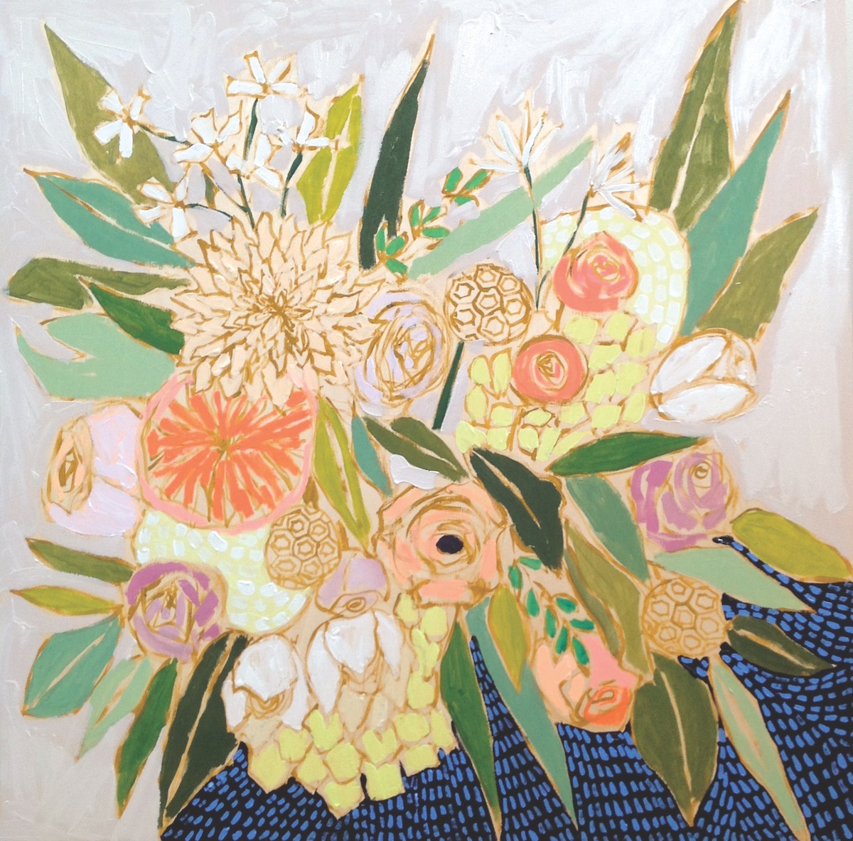 floral painting by artist lulie wallace