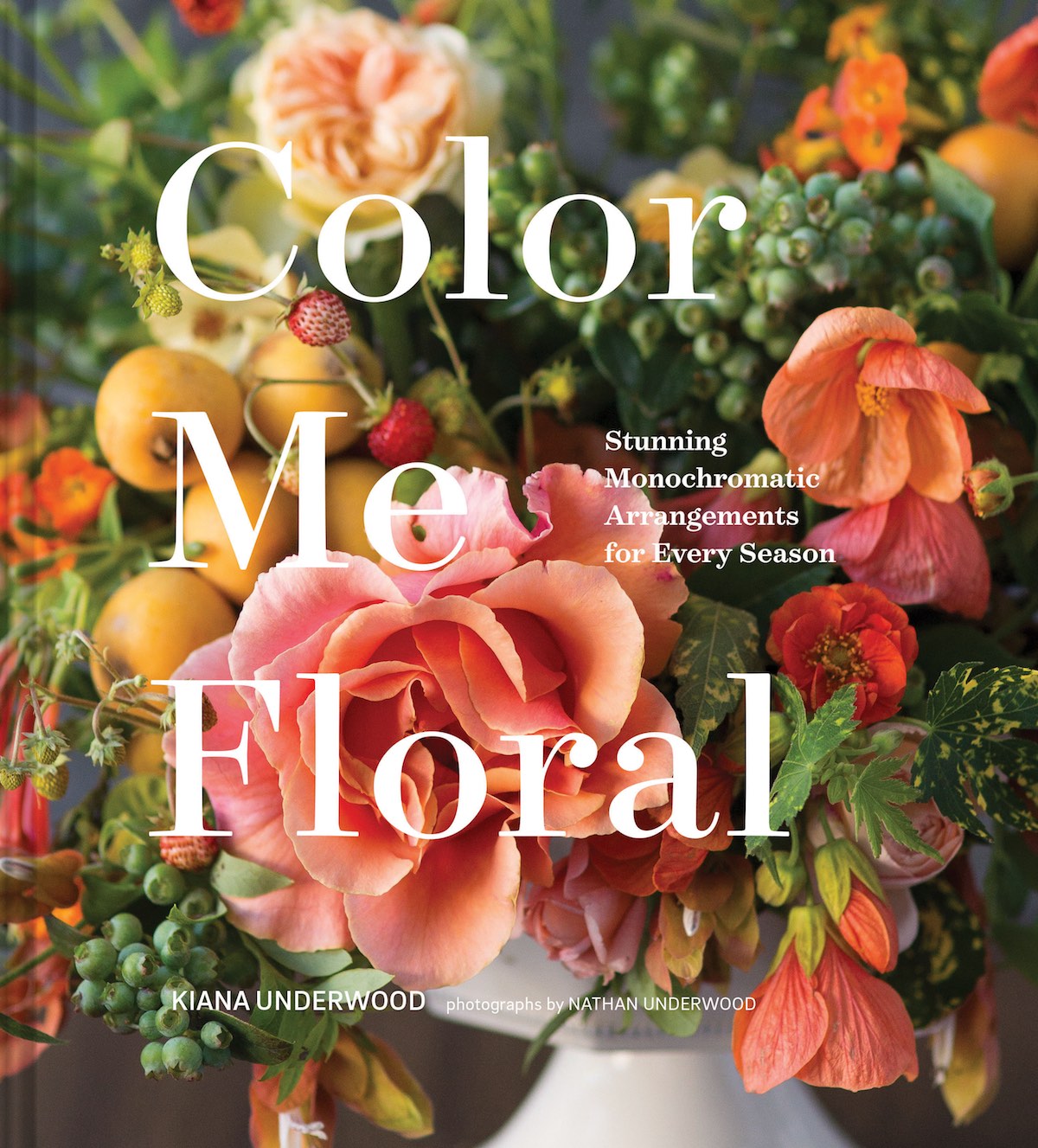 kiana underwood COLOR ME FLORAL cover with a rose bouquet.