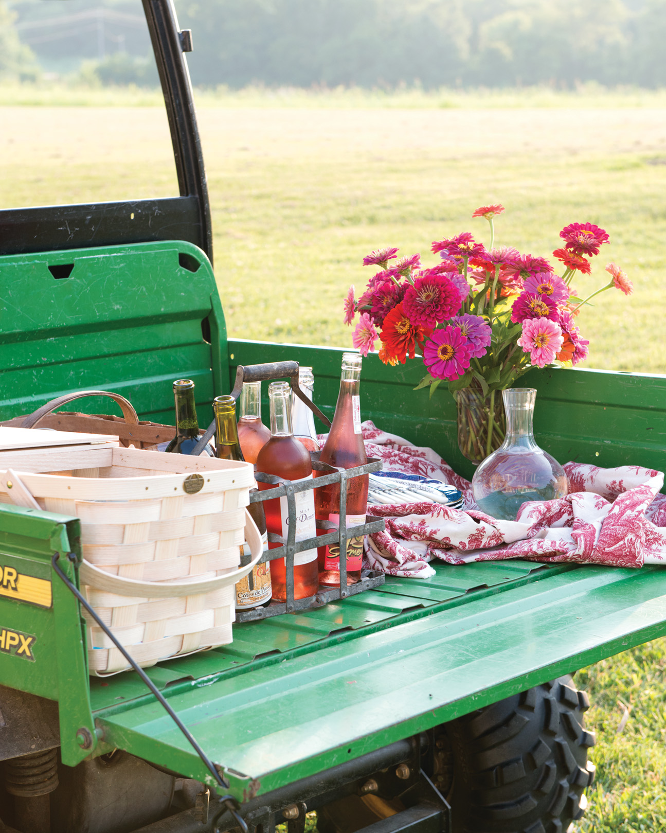 Tractor picnic scene from Julia Reed's South
