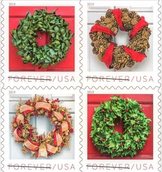 Collection of 4 wreath stamps from Laura Dowling