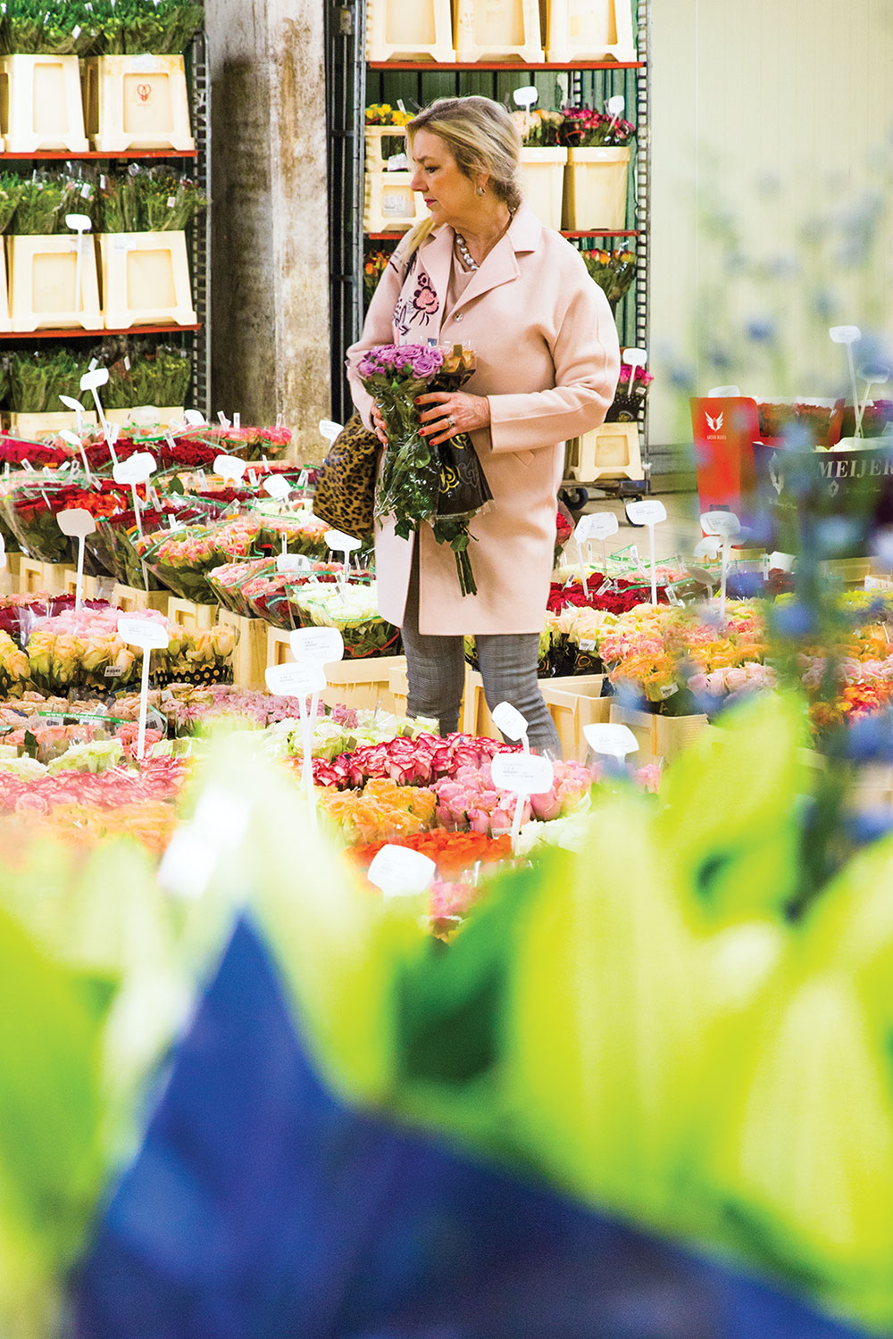Laura Dowling shopping at the Marche de Rungis, Paris flower market