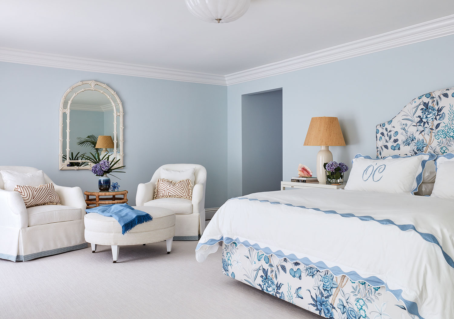 pale blue master bedroom