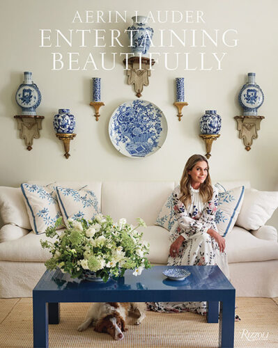 book cover for Aerin Lauder’s Entertaining Beautifully (Rizzoli, 2020)
