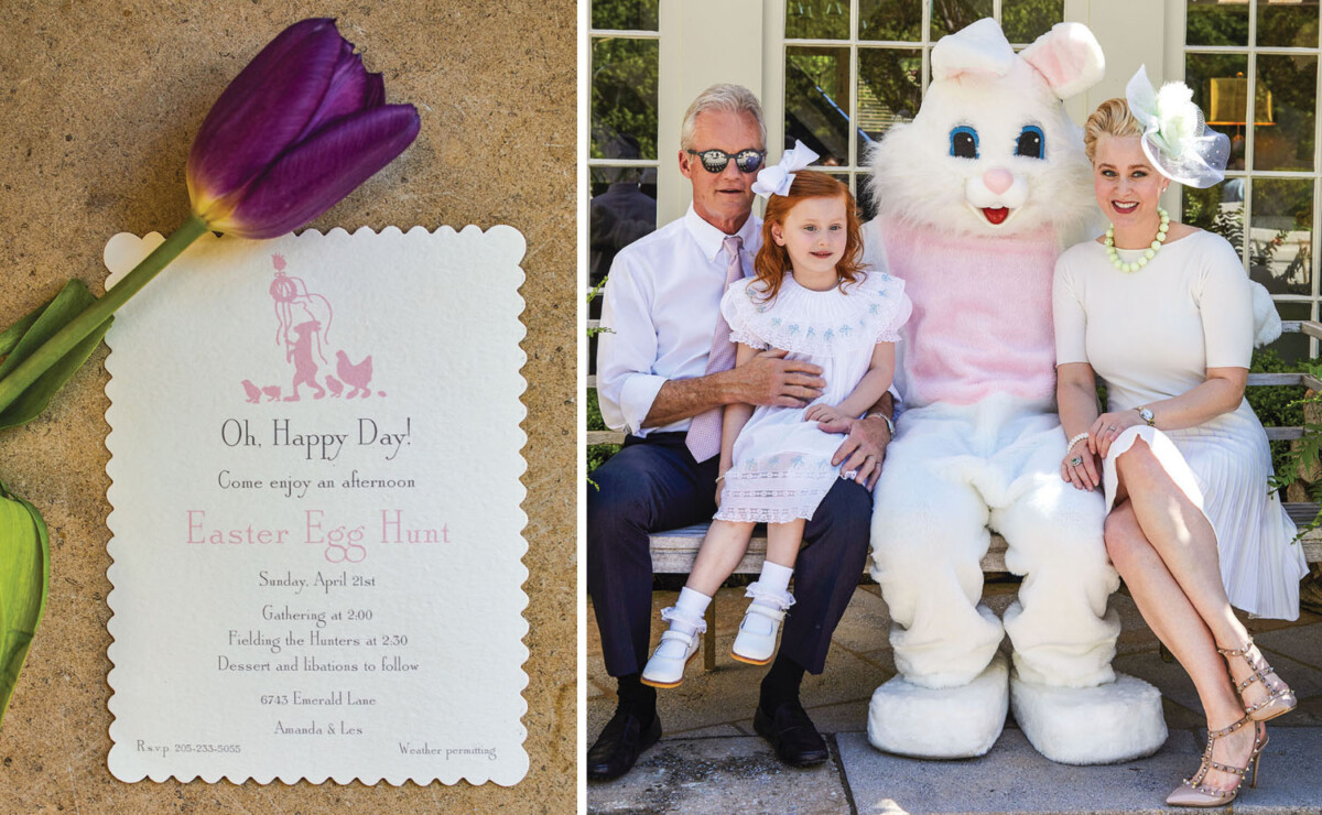 Easter invitation, family picture