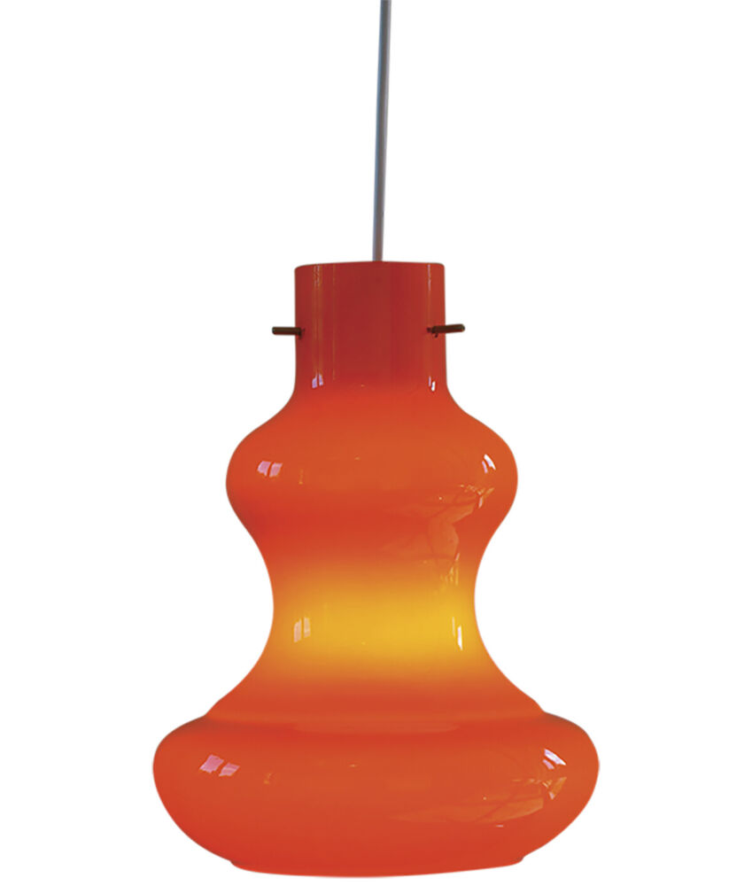 vintage orange glass pendant light