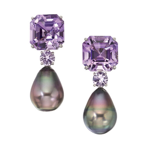 Colorful Home Decor and Accessories for 2021: color purple. Amethyst earrings