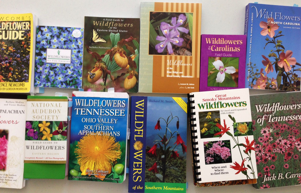 Mary Walton Upchurch's personal library of wildflower books
