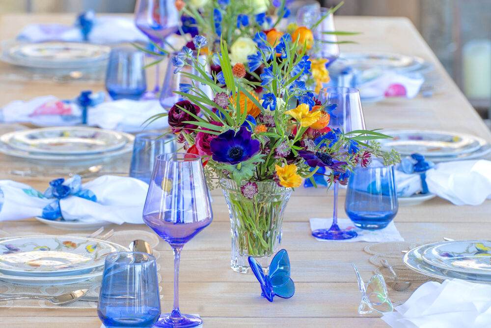 Table set for butterfly brunch