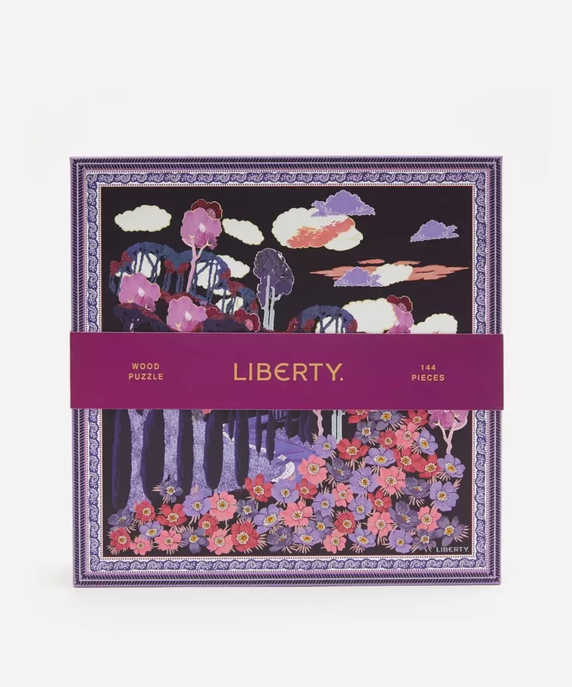 A purple tree and flower puzzle from Liberty.