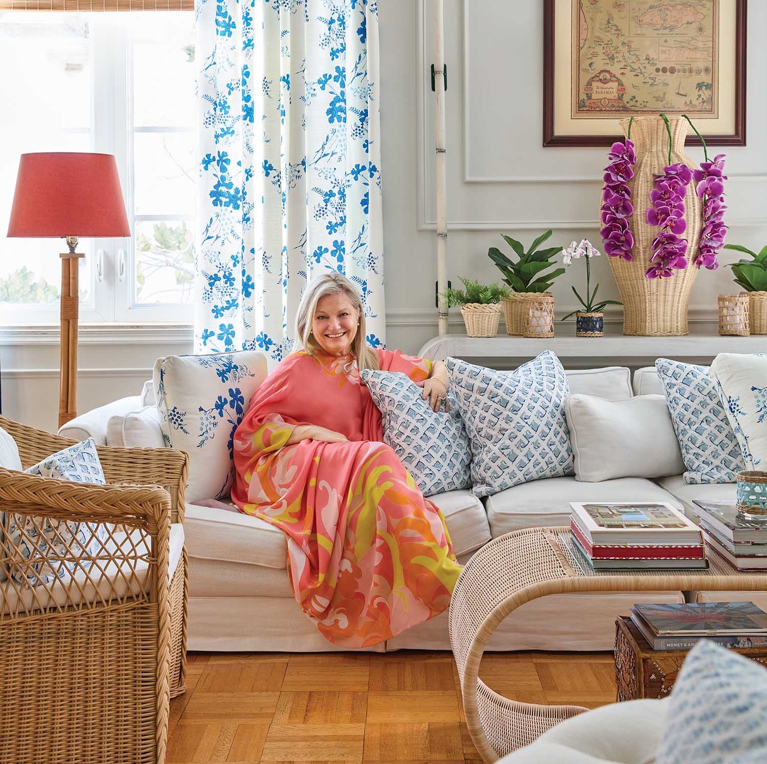 Amanda Lindroth sitting in her Palm Beach shop